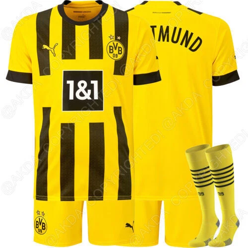 2022/23 Dortmund Heimtrikot Fußball Trikot Kinder Minikit DE NEU *-*////
