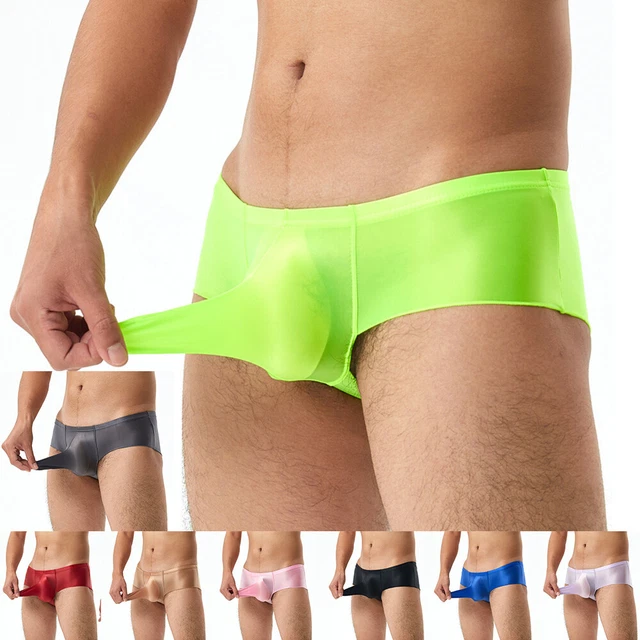 Slip Uomo Cotone Bianco Collant Da Uomo Sissy Oil Pene Lucido - Foto 7