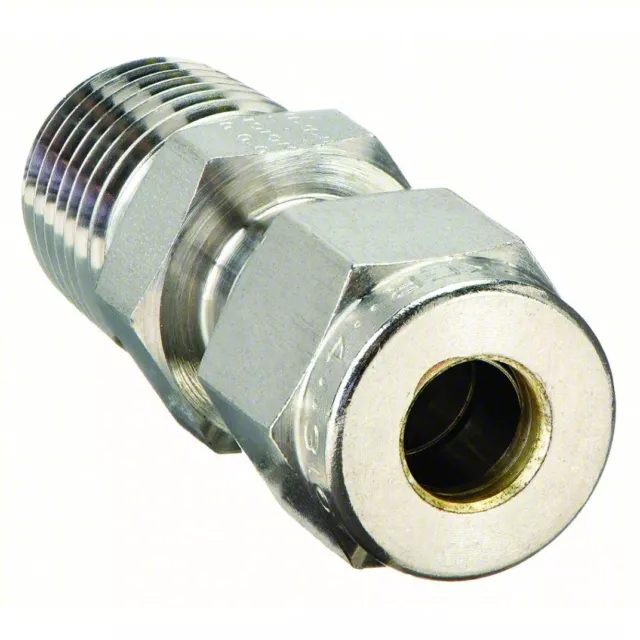 2 PACK Parker 2MSC2N-316 Stainless A-LOK Male Connector 1/8" Tube x 1/8" NPT