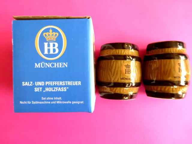 Salz - und Pfefferstreuer von HB MÜNCHEN im Holzfassdesign