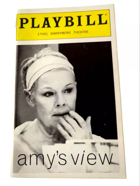 1999 Playbill Amy's View by Ethel Barrymore Theatre Judi Dench David Hare