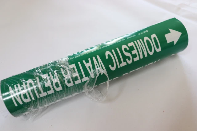 Seton Code Economy Self-Adhesive Pipe Markers Domestic Water Return