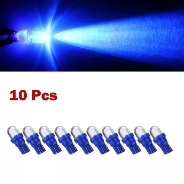 Easy Installation 10x Blue T10 168 194 LED Bulbs for Instrument Cluster