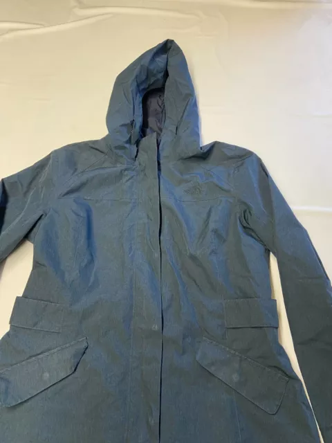 Womens THE NORTH FACE Blue Lined DryVent Kindling Jacket Sz L nf00CG1C 2