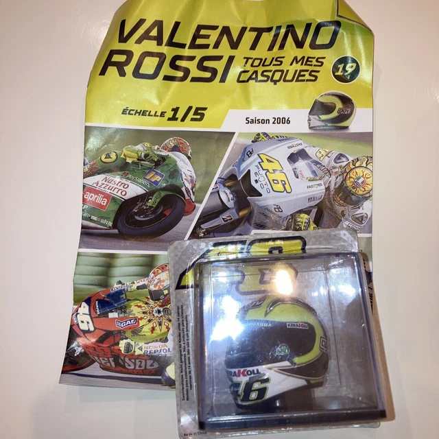 CASQUE MOTO VALENTINO ROSSI  1/5 ALTAYA NEUF n° 19 Saison Season 2006 Avec Fasci