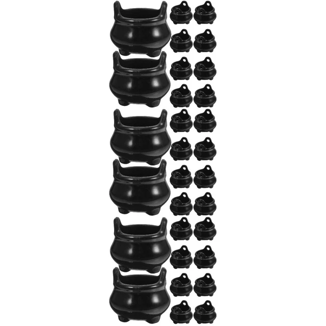 30 Pcs Miniature Witch Cauldron Mini Cauldron Model Halloween Mini Cauldron