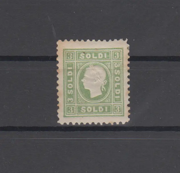 Österreich Lombardei Nr 8, 3 Soldi, ND 12 gezähnt, weißes Papier, 1866, (ANK 420