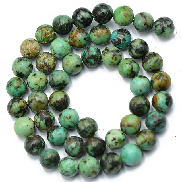 Perles Turquoise Naturelles   Bleu Afrique Turquoise Perles Rondes