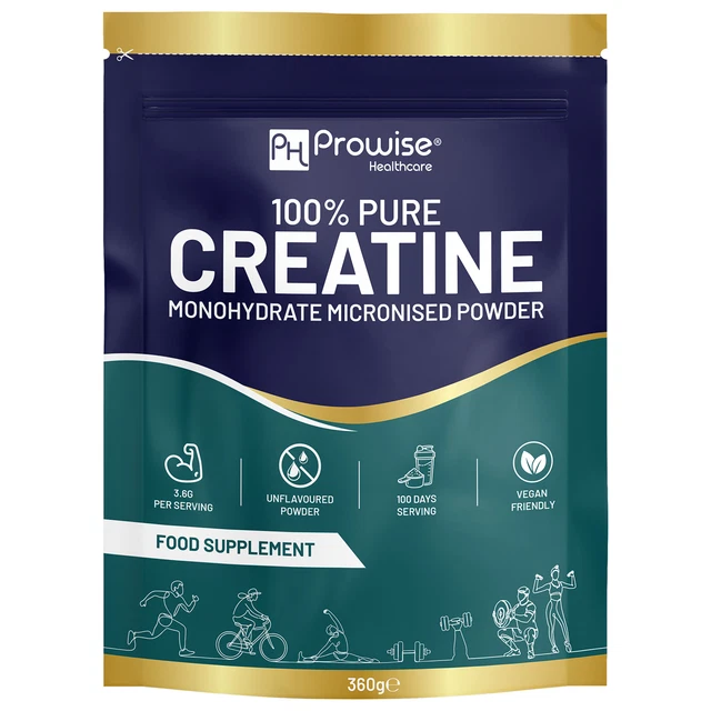 CREATINE MONOHYDRATE POWDER | 100 Serving – 360g Pouch | 100% Pure ...
