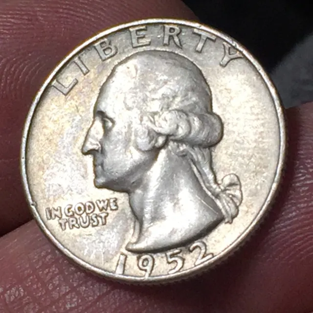 America - Stati Uniti Washington Quarter Dollar 1952 argento '900 GRAMMI 6,25