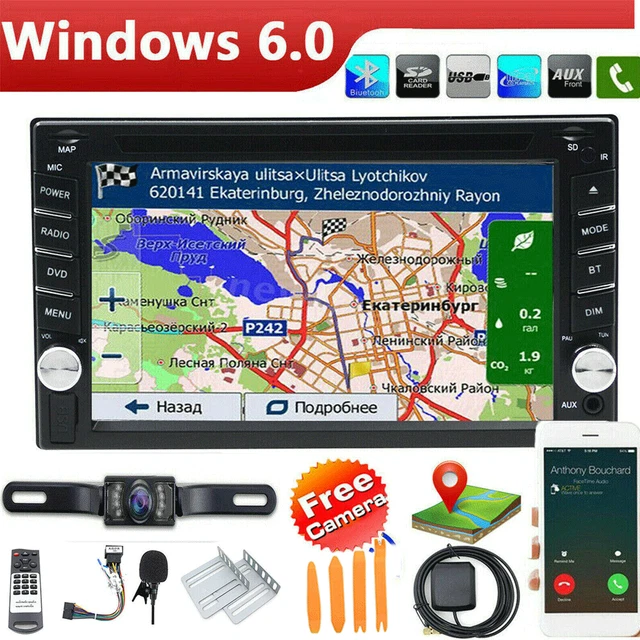Cámara de respaldo 6.2" Radio estéreo para automóvil CD Reproductor de DVD SWC