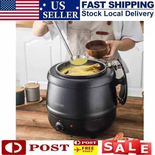 Soup Kettle Warmer Buffet School Canteen Home Coffee Cooker Pot Removable 10L