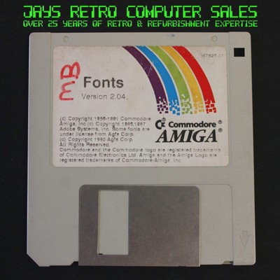 font versione 2.04 COMMODORE Amiga Workbench PRIMISSIMA-testato funzionante 