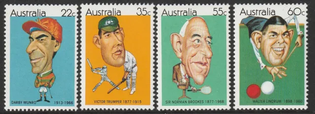 Australia 1981 : Australian Sporting Personalities. Complete Set of 4 Stamps. MN