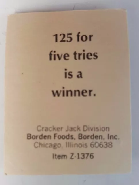 1973 Vintage Cracker Jack Prize Toy Tumble Game or Puzzle 2