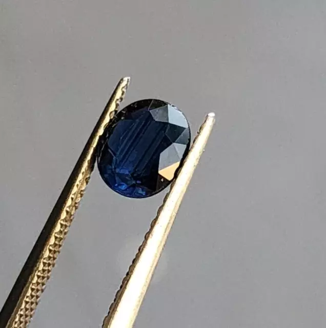 Australian Natural 0.91  Carat Oval Mid Blue  Sapphire