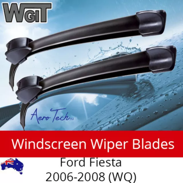 Windscreen Wiper Blades For FORD Fiesta 2006-2008 (WQ) Aero Design (PAIR)