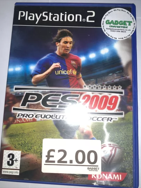 PS2 PES Pro Evolution Soccer 2009  Disc and Manual Included: Sony Playstation 2