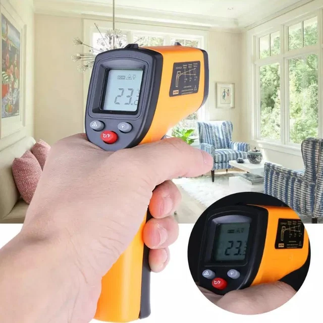 -50 +400°C Industrie Laser Infrarot Thermometer Pyrometer Temperaturmessgerät DE
