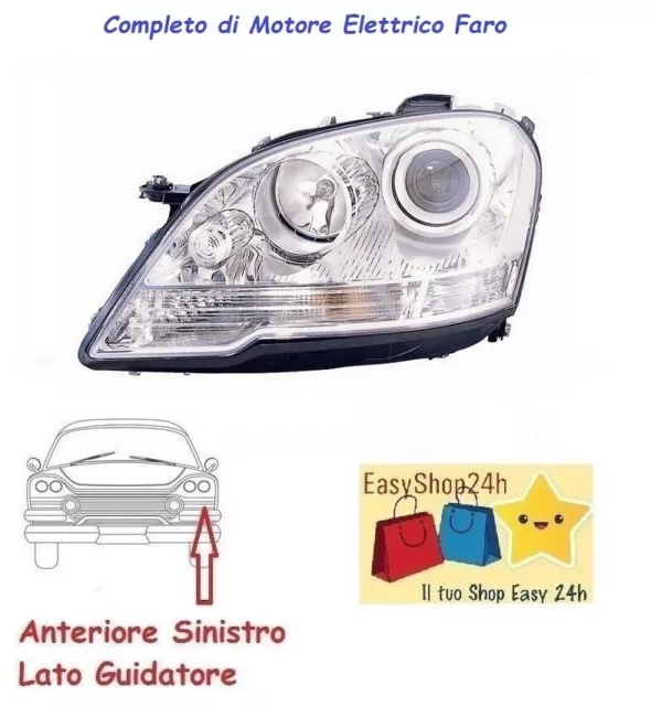 Faro Fanale Proiettore Anteriore Sx Per Mercedes Classe M W164 2008 2011 H7 H7