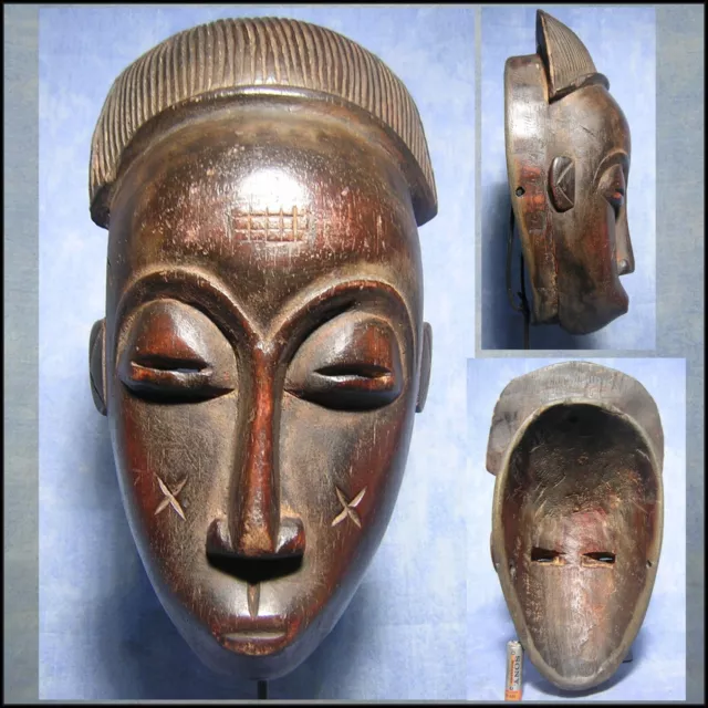 MASQUE BAOULE MBLO rci AFRICANTIC art africain ancien premier AFRICAN BAULE MASK