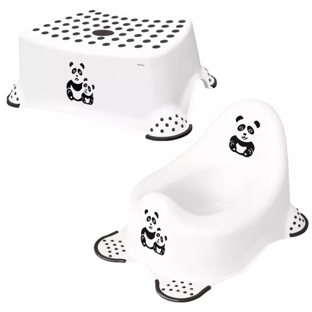 Keeeper 2-teiliges Set Panda Weiß Schemel einstufig & Töpfchen