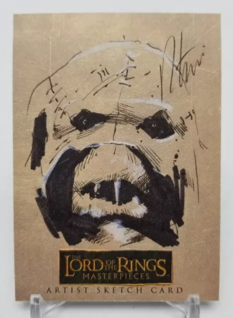 Topps Lord of the Rings Masterpieces CAVE TROLL Robert Teranishi 1/1 Sketch Card