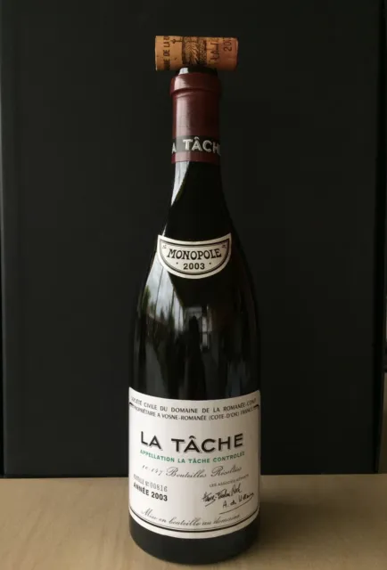Drc Domaine De La Romanee Conti 2003 La Tache Monopole Empty Wine Bottle + Cork
