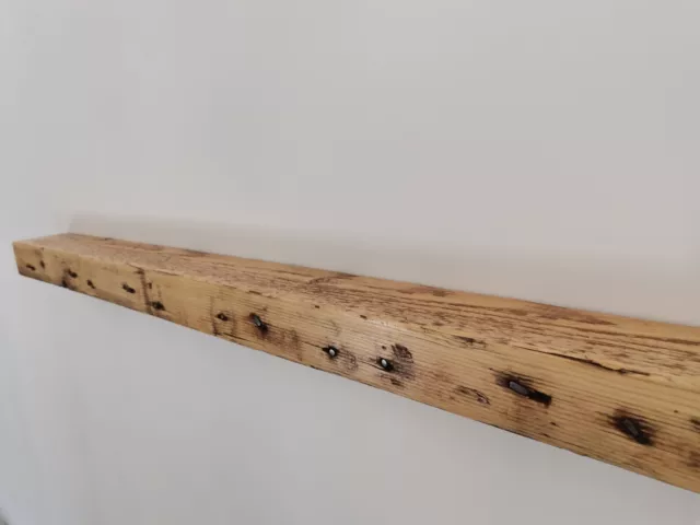 Rare Wall Shelf Reclaimed Wood Beam | Beam Rack | Kitchen Shelf | Bookcase | Spr