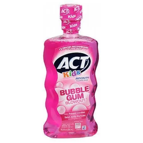Act Enfants Anticavité Fluoride Rinçage Bubblegum Éruption 500ml Par Act