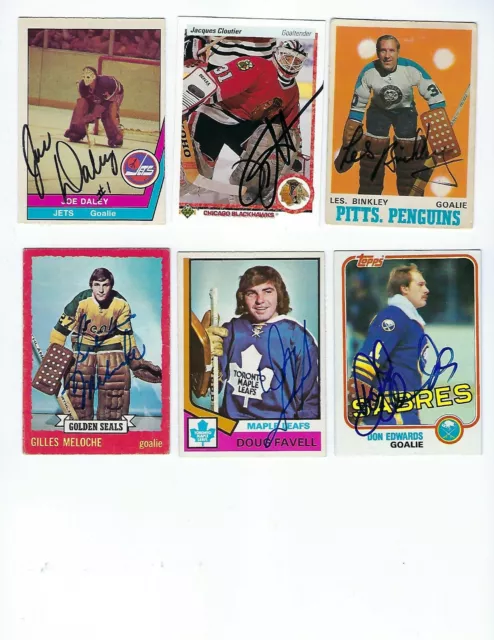Jacques Cloutier Autographed Chicago Black Hawks Goaltender Hockey Card