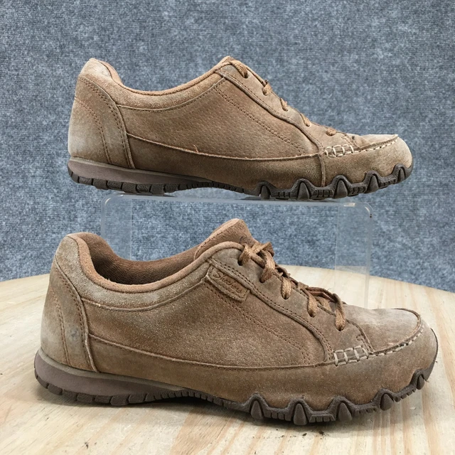 SKECHERS SHOES WOMENS 6 Relaxed Fit Bikers Curbed Sneakers 49336 Brown Suede 24.64 PicClick