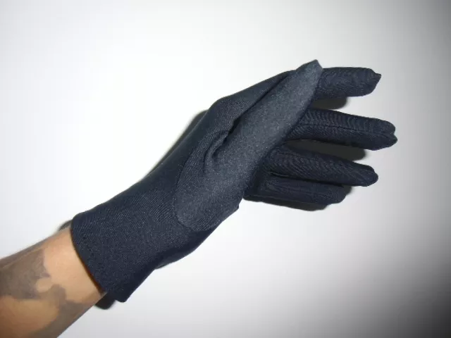 Gants courts simples noirs satinés mats pinup retro TU 6 7 8