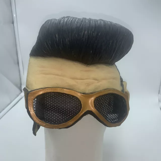 Vintage 2002 Paper Magic Group ELVIS Presley RUBBER MASK Sideburns Sunglasses