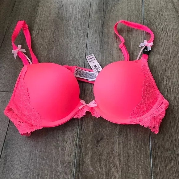 NEW VICTORIA'S SECRET push-up bras Pink Womens Size 34A £33.50