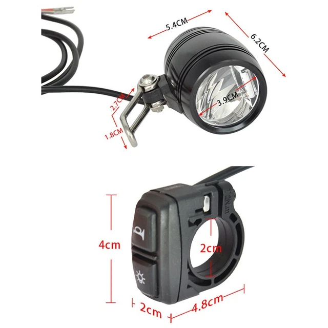 WATERPROOF ELECTRIC BIKE Headlight Tail Light Set 6V 48V Voltage Range