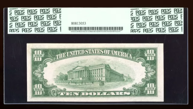 DBR 1934-B $10 Silver Vinson-signed Fr. 1703 PCGS 45 Serial B16474346A 2