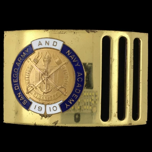 Antique San Diego Armée Marine Militaire Academy 1910 Californie Vintage Belt