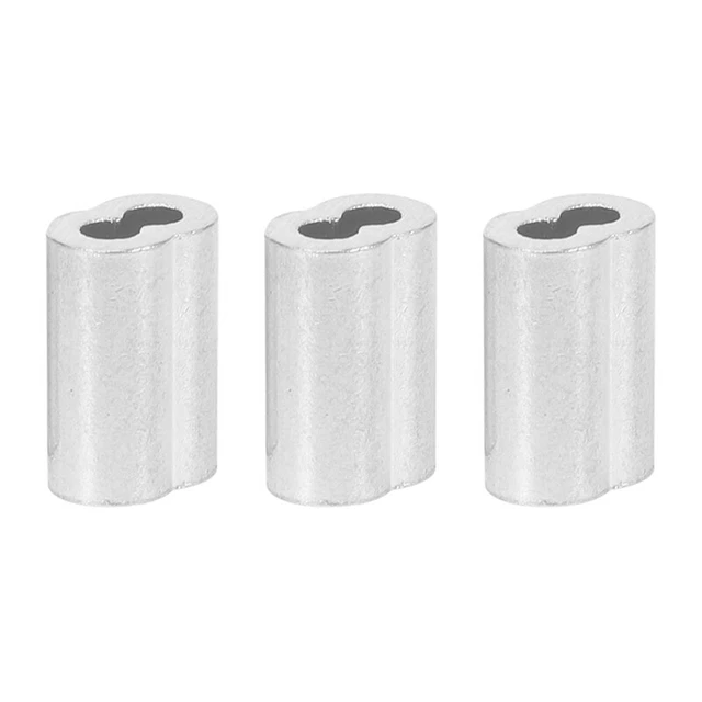 200PCS 1/16 Inch Cable Ferrule Set Aluminum Alloy Crimping Loop Sleeve for WirB6 2
