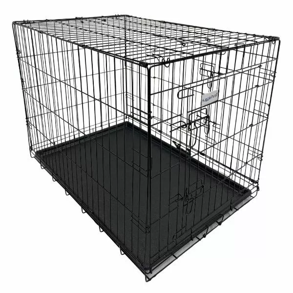 HugglePets Dog Cage Puppy Training Crate Pet Carrier - Small Medium Large XL XXL