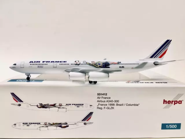 Herpa Wings Air France Airbus A340-300 "France 1998" 1:500 F-GLZK 531412