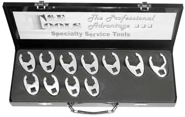 11 Piece Metric Flare Nut Crowsfoot Wrenches T&E Tools 94911