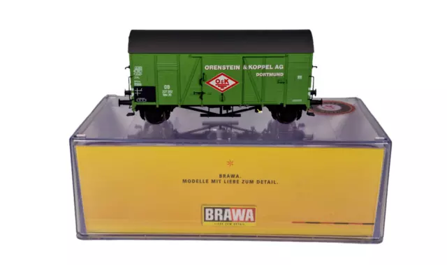 Brawa 45970 - Carro merci chiuso tipo Gms30 "O&K", DB USATO H0 DC con aggiuntivi