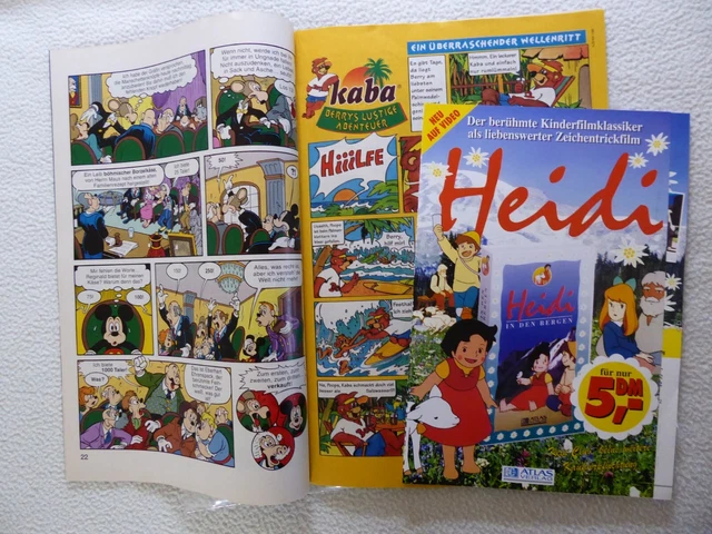 Micky Maus 1998/07 mit Beilage Heidi lose Heft i.O. Beilage tadellos