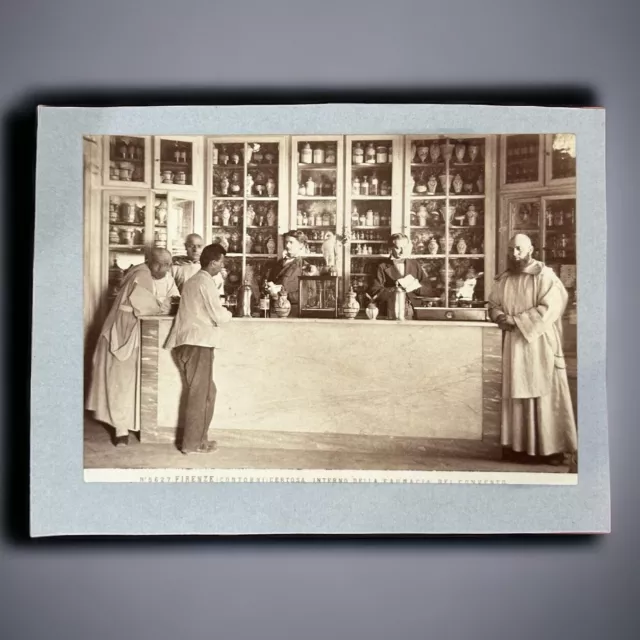 C 1900 Sepia Tone Photograph No 5267 Interior Florence Pharmacy Apothecary