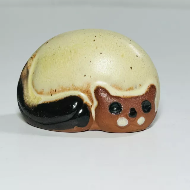 Vintage Mid Century Modern Studio Pottery Cat Ornament Figurine Signed