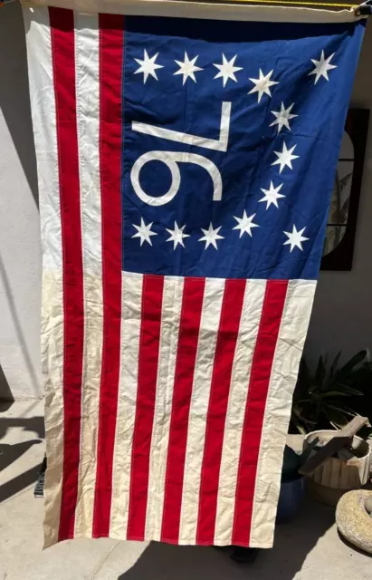 Vintage Emerson Flag Co.  San Franco Capitol Brand 76 Bennington 3X5 Ft. Cotton