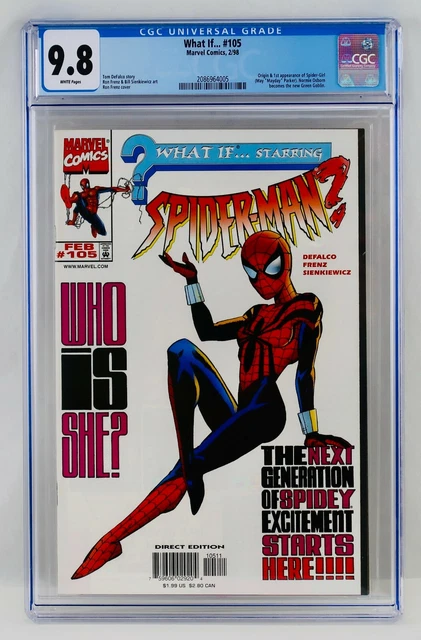 What If... #105 CGC 9.8 White Pages First Spider-Girl Appearance Key Grail NM/MT