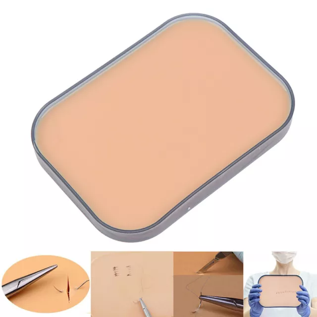 Silicone Fake Human Skin Model Suture Practice Pad Medical Surgical Train T#DC