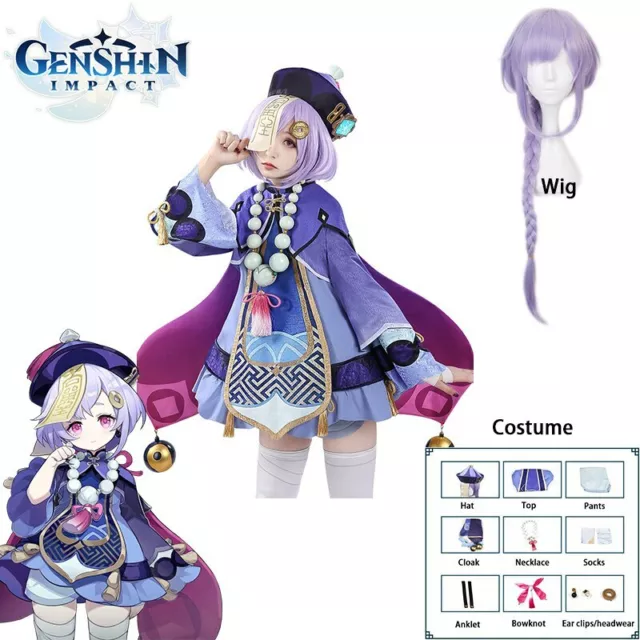 PROJECT QIQI COSPLAY Costume Anime Game Genshin Impact Qiqi Zombie Girl ...